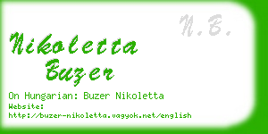 nikoletta buzer business card